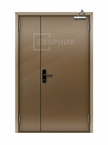 Дверь противопожарная ДПМ EI-90 полуторная глухая с выпадающим порогом
