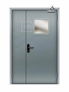 Дверь противопожарная ДПМ EI-30 полуторная с остеклением 1300×2100