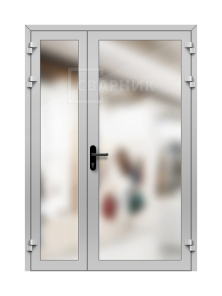 Противопожарная дверь EIW-60 алюминиевая стеклянная